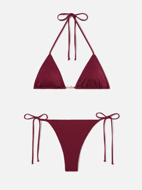 Bikini Leah Plate Marielle Plate glossy finish bordeaux