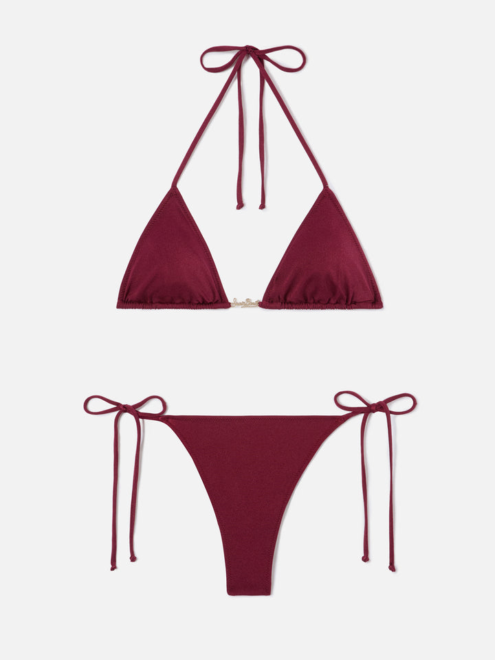 Bikini Leah Plate Marielle Plate glossy finish bordeaux