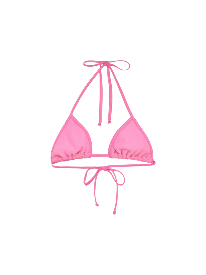 Leah pink crinkle triangle top - MC2 Saint Barth