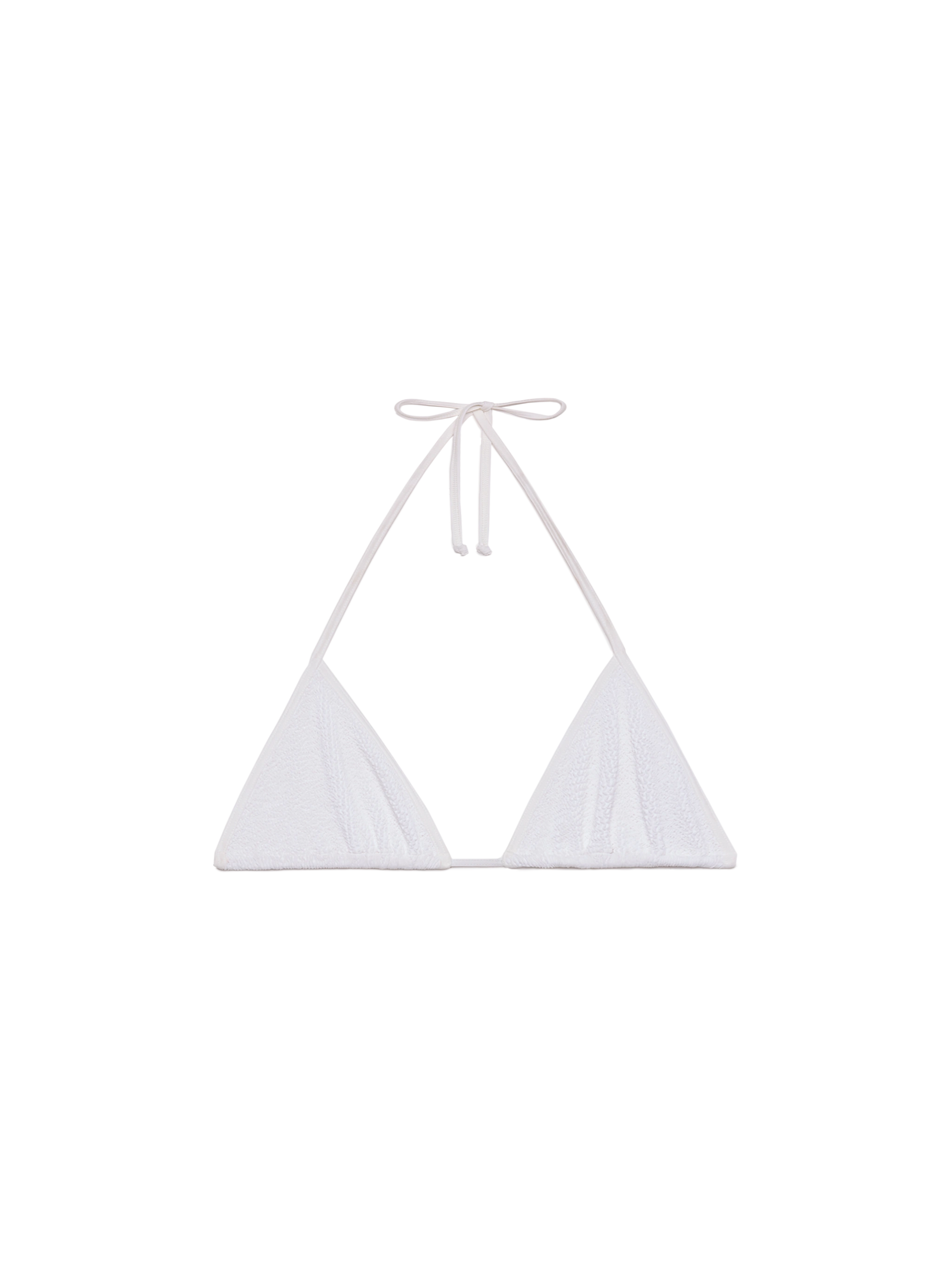 Leah white crinkle triangle top - MC2 Saint Barth