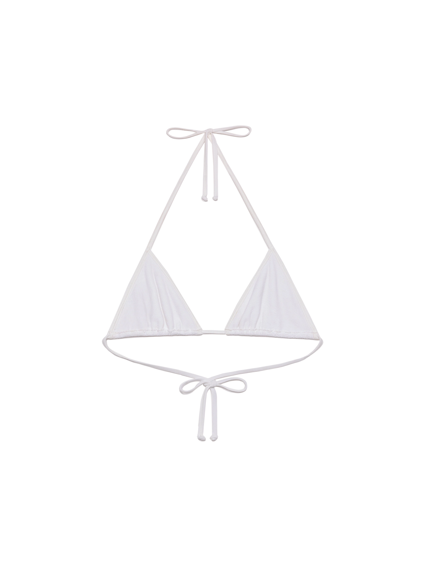 Leah white crinkle triangle top - MC2 Saint Barth