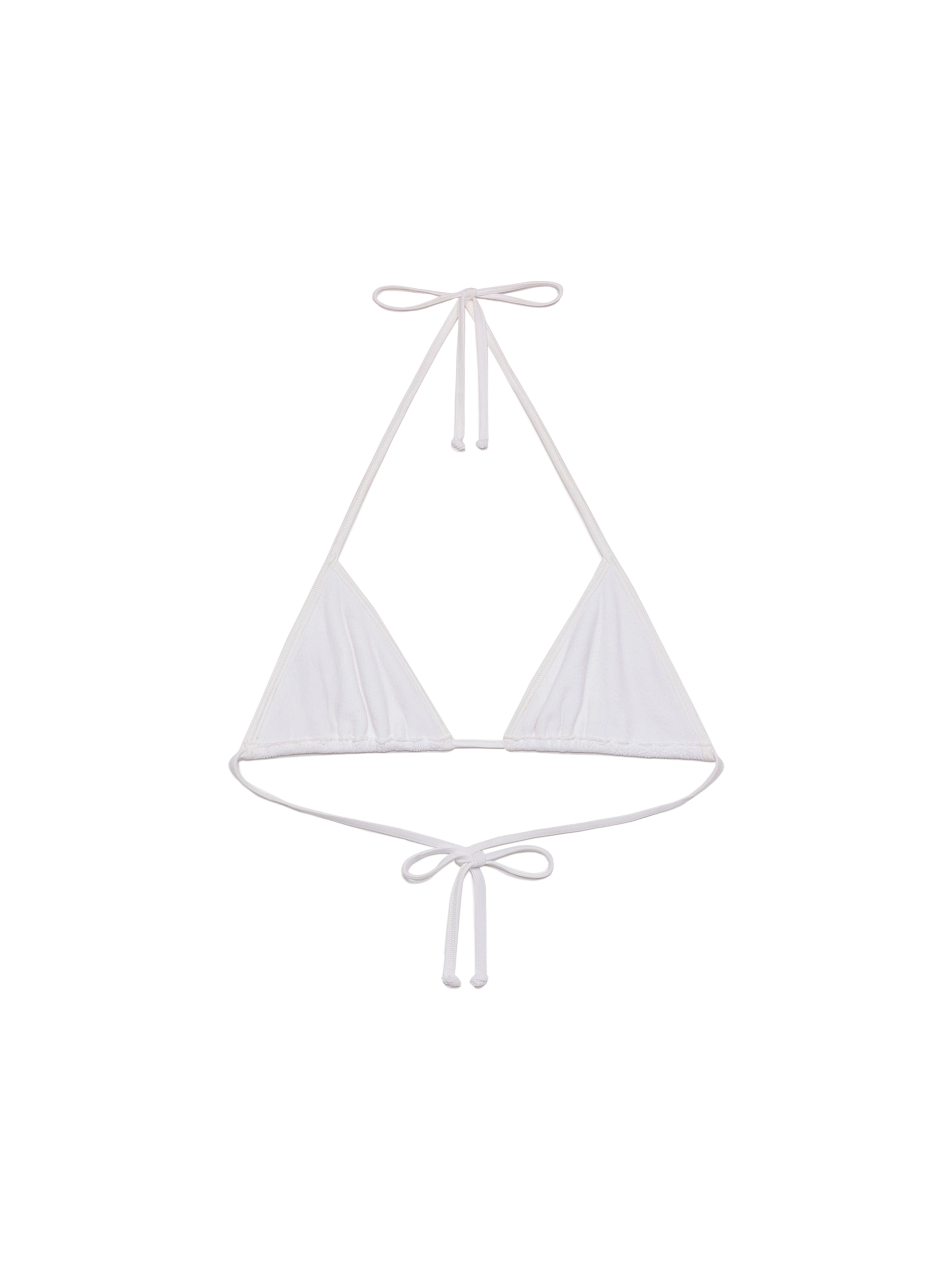 Leah white crinkle triangle top - MC2 Saint Barth