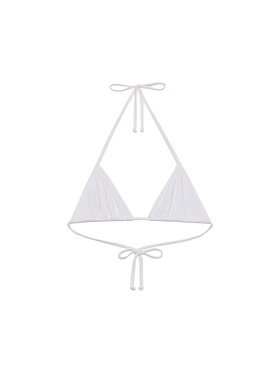 Leah white crinkle triangle top - MC2 Saint Barth