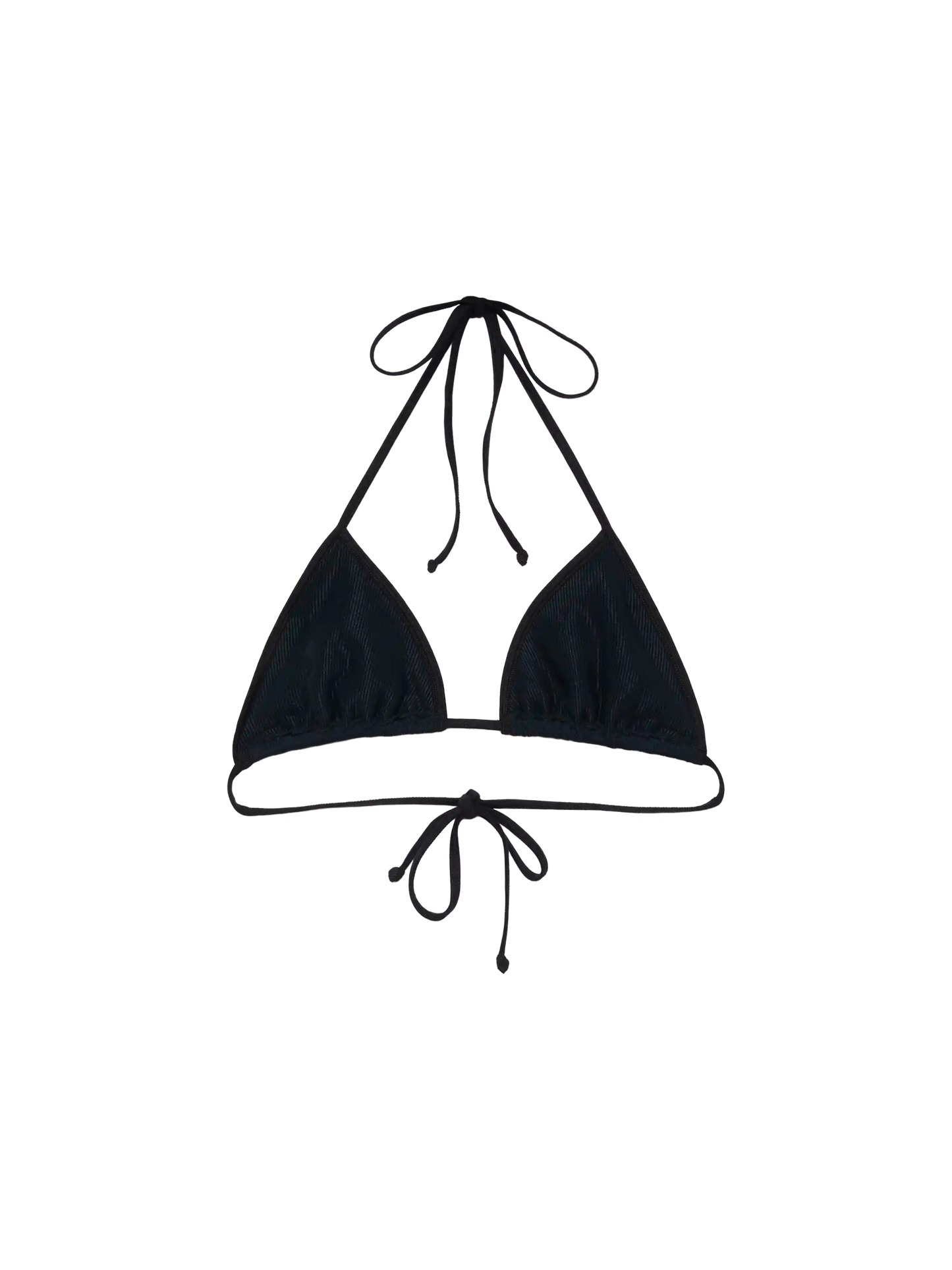 Leah black crinkle triangle top - MC2 Saint Barth