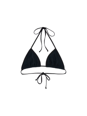 Leah black crinkle triangle top - MC2 Saint Barth