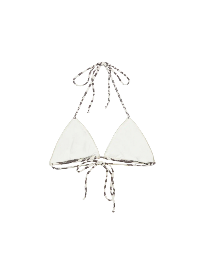 Leah lurex triangle top with zebra print - MC2 Saint Barth