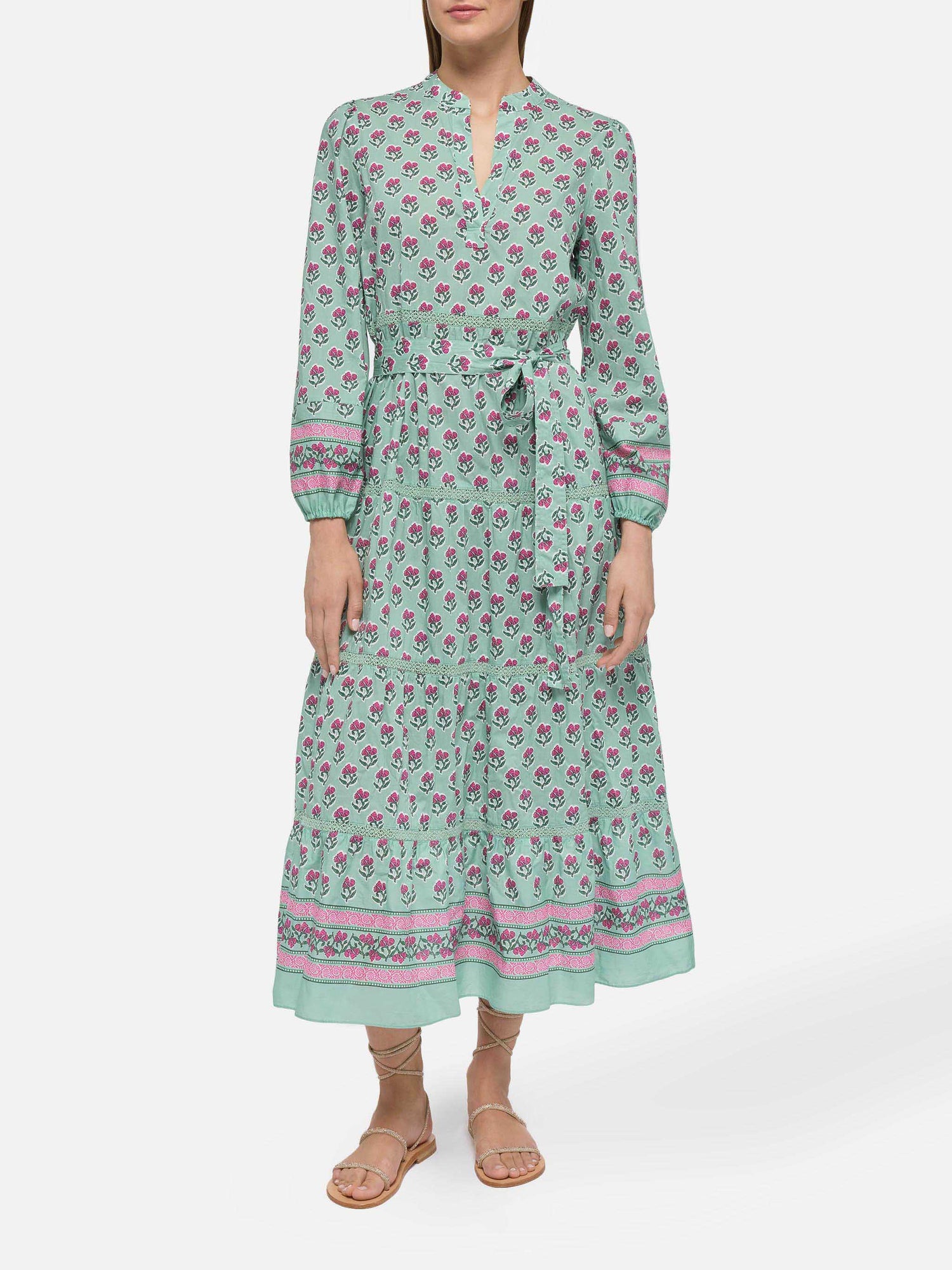 Leyde cotton maxi dress with floral print - MC2 Saint Barth