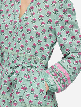 Leyde cotton maxi dress with floral print - MC2 Saint Barth