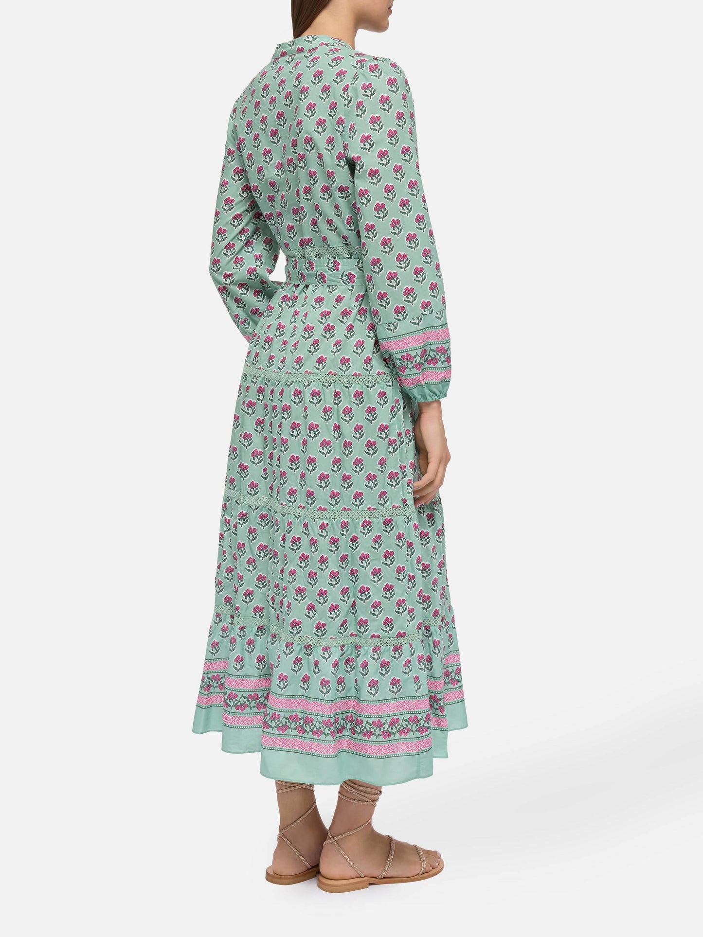 Leyde cotton maxi dress with floral print - MC2 Saint Barth