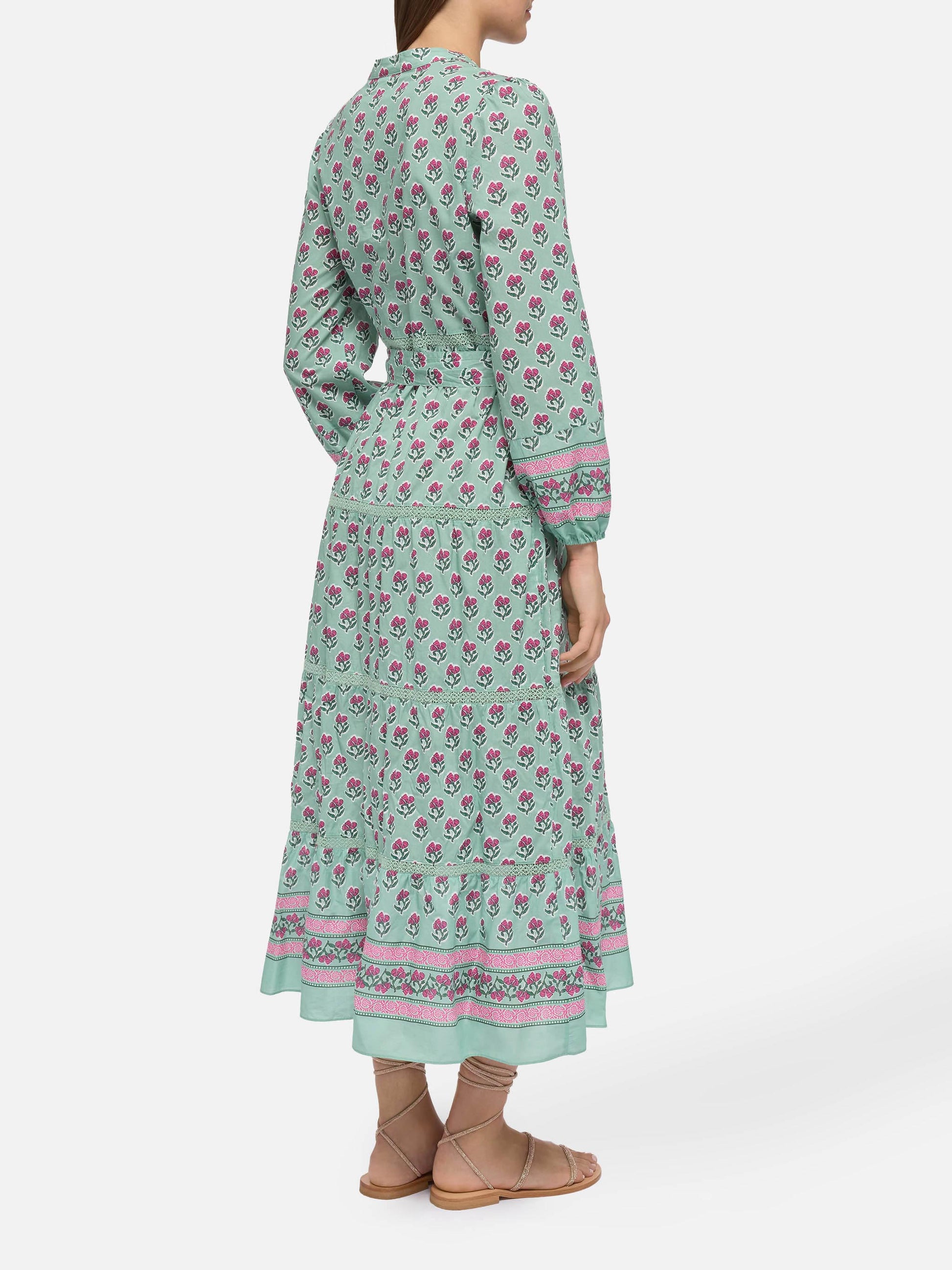 Leyde cotton maxi dress with floral print - MC2 Saint Barth