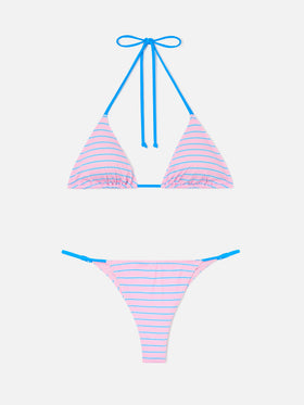 Bikini Lezzy a righe rosa e blu
