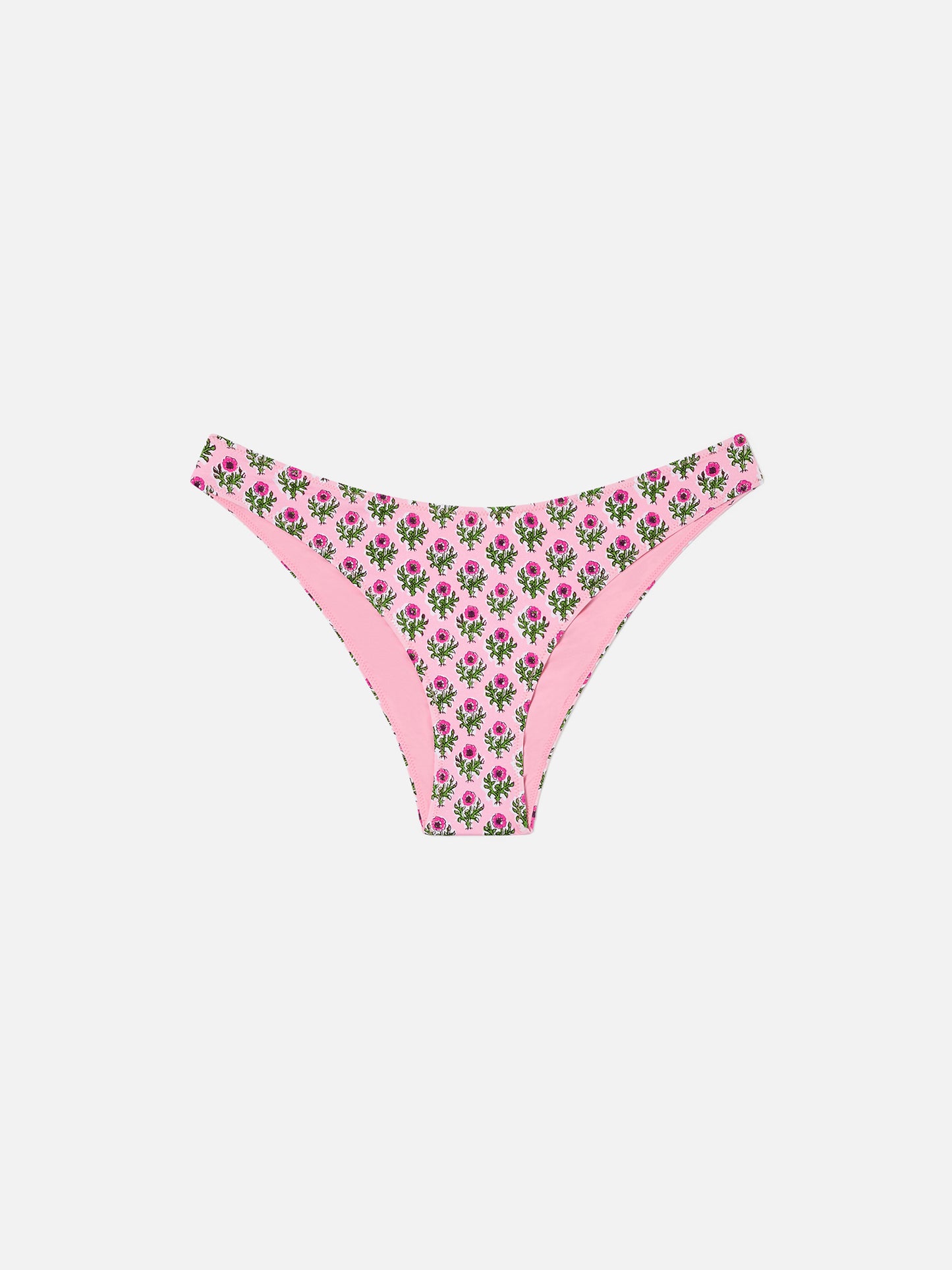 Slip de baño Lido con estampado floral rosa 