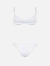 Woman white scoop bralette bikini May Lido