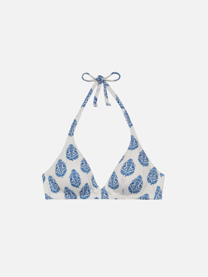 Gaia triangle bralette top with paisley print