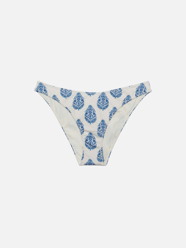 Bikini triangolo fisso Gaia Lido con slip classico e stampa paisley