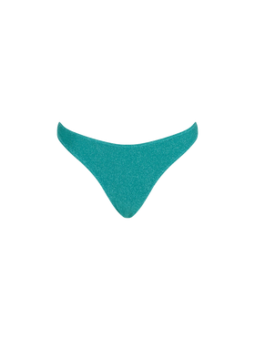 Woman teal lurex classic swim briefs Lido - MC2 Saint Barth