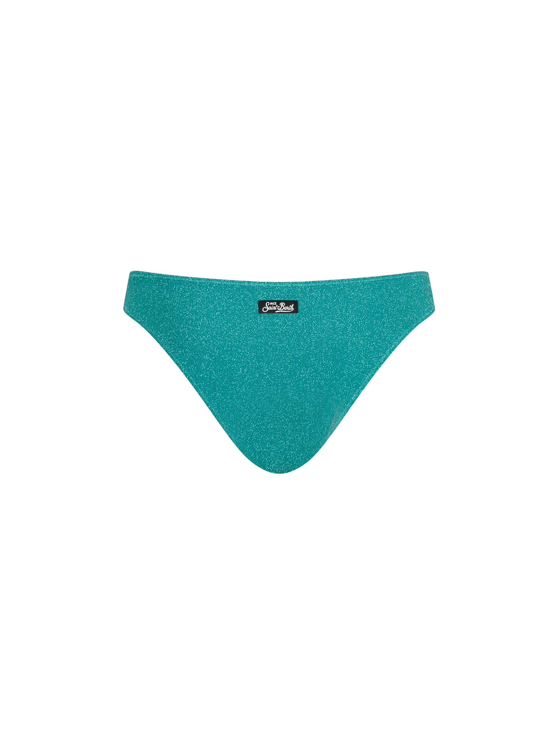 Woman teal lurex classic swim briefs Lido - MC2 Saint Barth