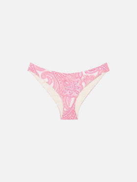 Slip de bain Lido rose à imprimé paisley 