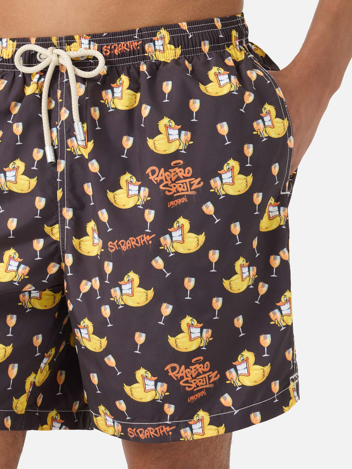 Badeshorts Lighting mit Cryptopuppets-Print | Special Edition 