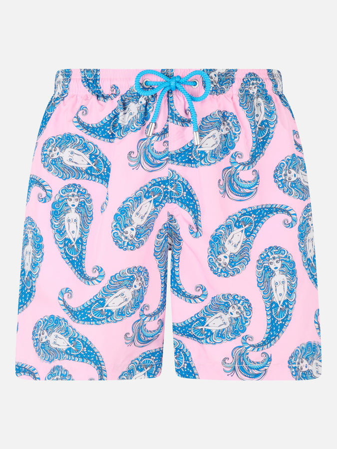 Mc2 Saint Barth Man lightweight fabric swim-shorts Lighting with paisley print