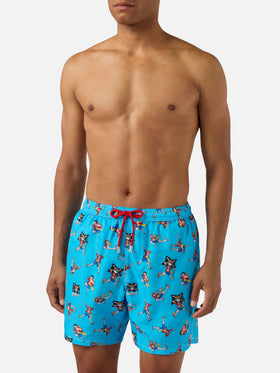 Lighting swim shorts with One Piece all-over print | Special Edition