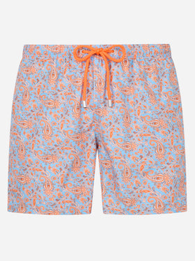 Herren-Badeshorts Lighting aus leichtem Stoff mit Paisley-Print