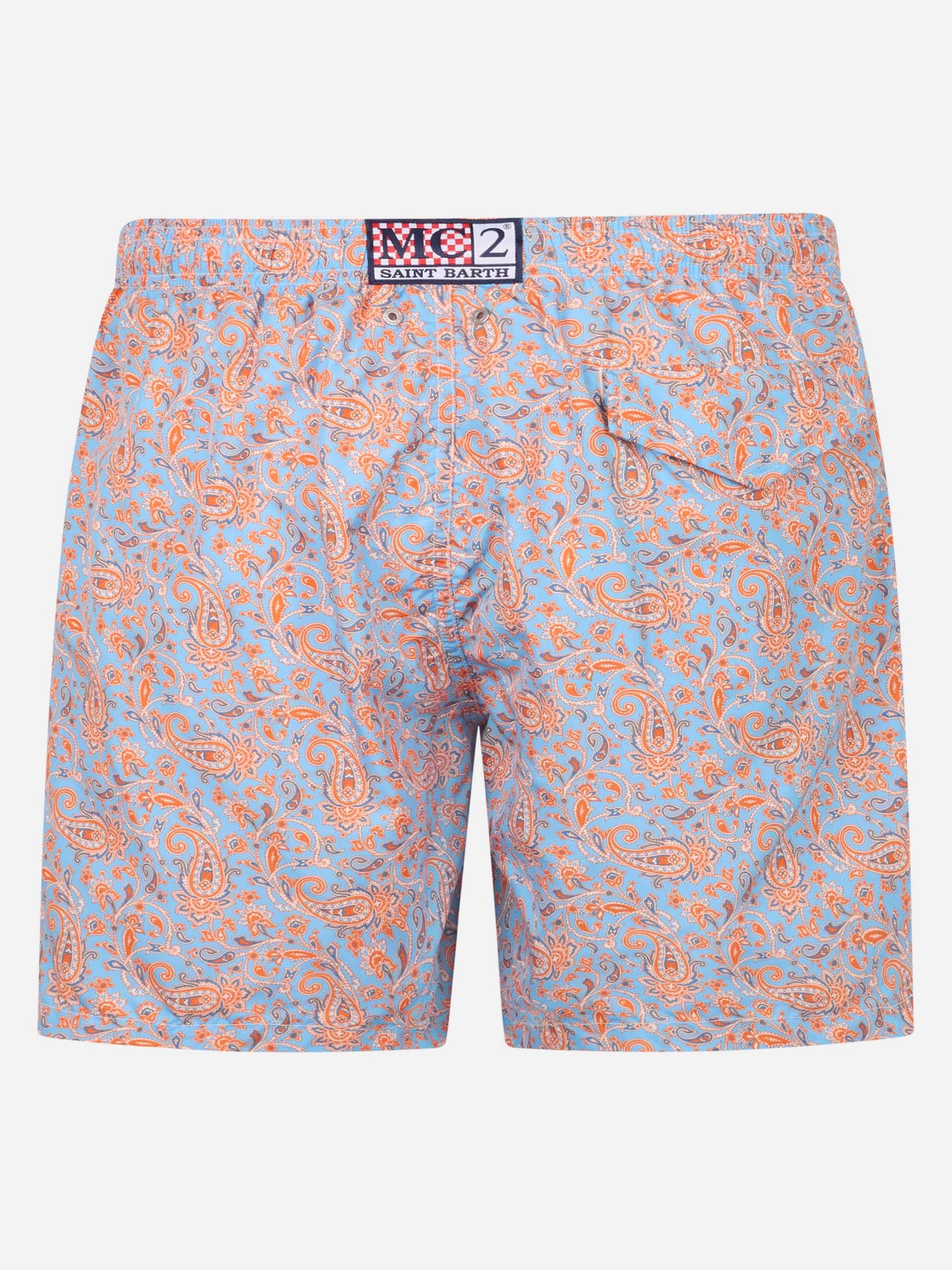 Herren-Badeshorts Lighting aus leichtem Stoff mit Paisley-Print