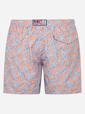 Herren-Badeshorts Lighting aus leichtem Stoff mit Paisley-Print