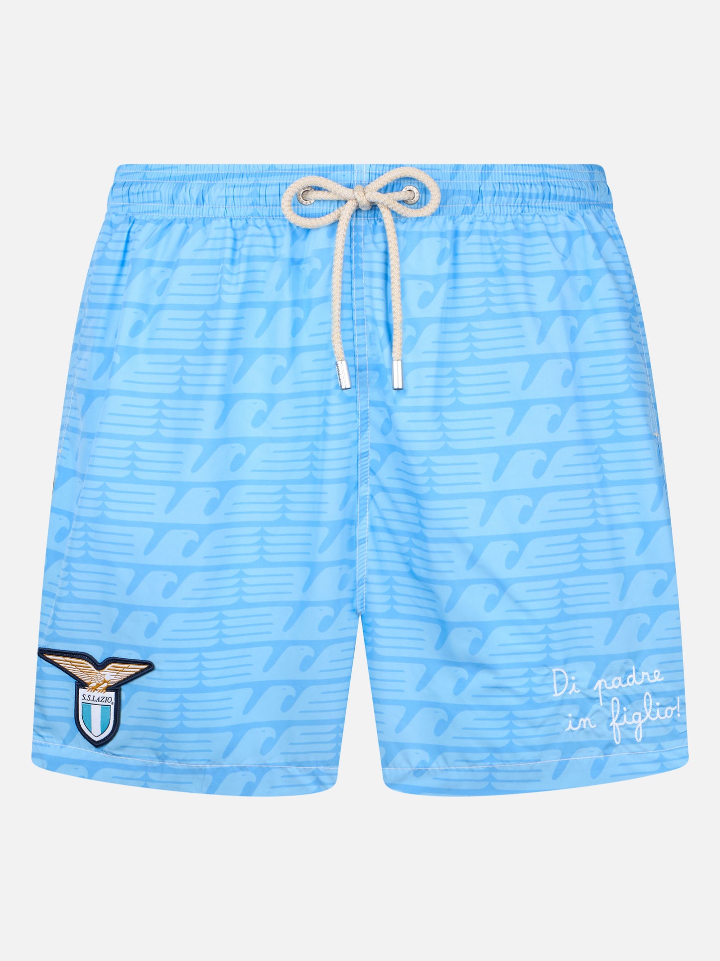 Lightweight fabric swim-shorts Lighting with Lazio print | SS LAZIO SPECIAL EDITION - MC2 Saint Barth