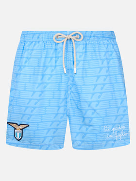 Lightweight fabric swim-shorts Lighting with Lazio print | SS LAZIO SPECIAL EDITION - MC2 Saint Barth