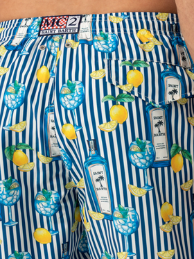 Lightweight fabric swim-shorts Lighting with gin tonic print - MC2 Saint Barth