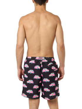 Man light fabric swim shorts with cars print | MARCO LODOLA SPECIAL EDITION - MC2 Saint Barth