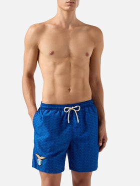 Lightweight fabric swim shorts Lighting with Lazio eagles print | SS LAZIO SPECIAL EDITION