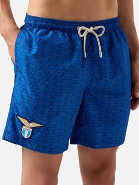 Lightweight fabric swim shorts Lighting with Lazio eagles print | SS LAZIO SPECIAL EDITION