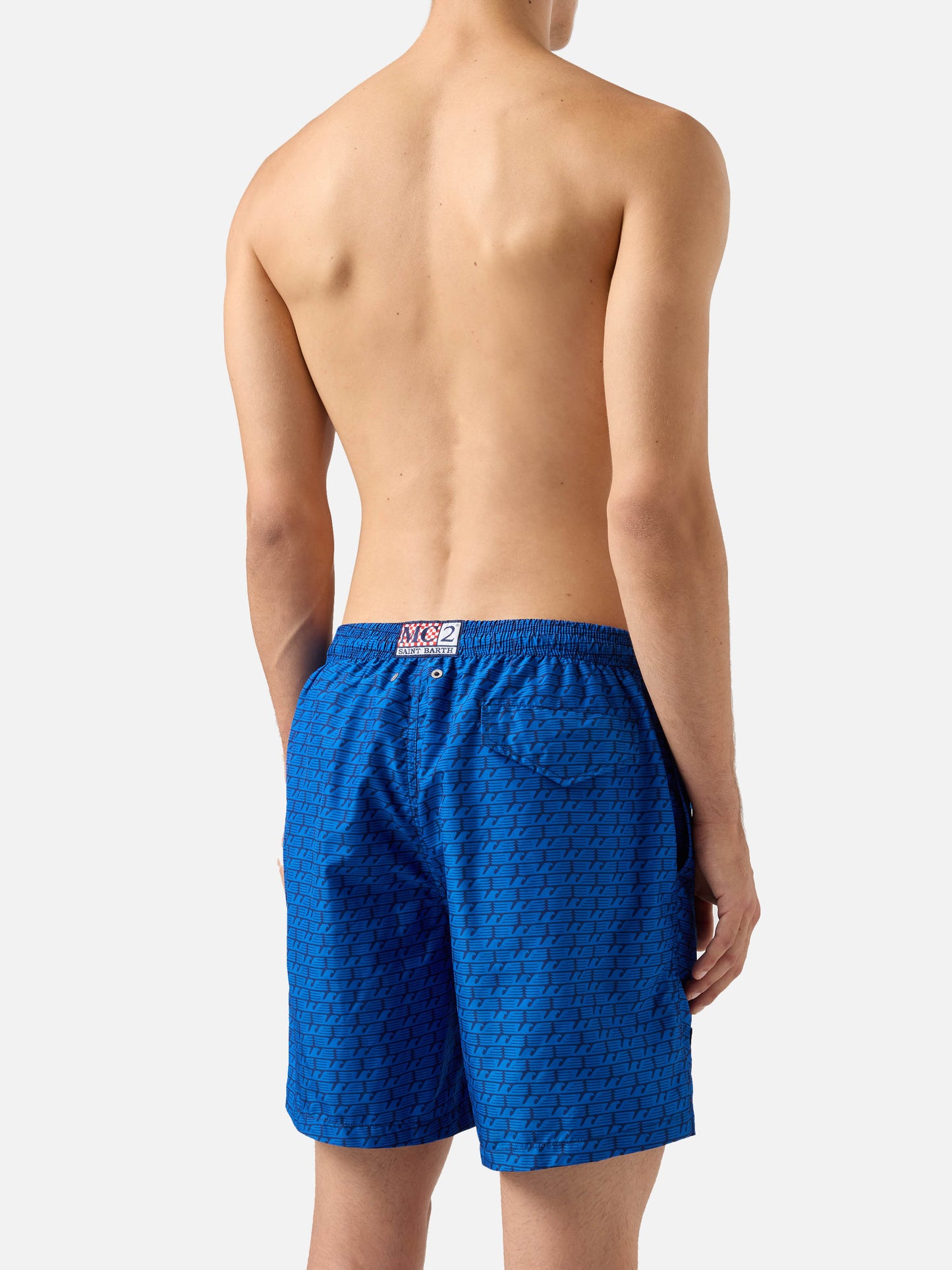 Lightweight fabric swim shorts Lighting with Lazio eagles print | SS LAZIO SPECIAL EDITION