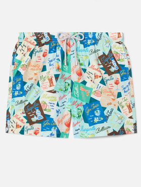 Costume mare Lighting con stampa cocktail all-over