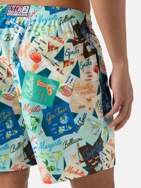 Costume mare Lighting con stampa cocktail all-over