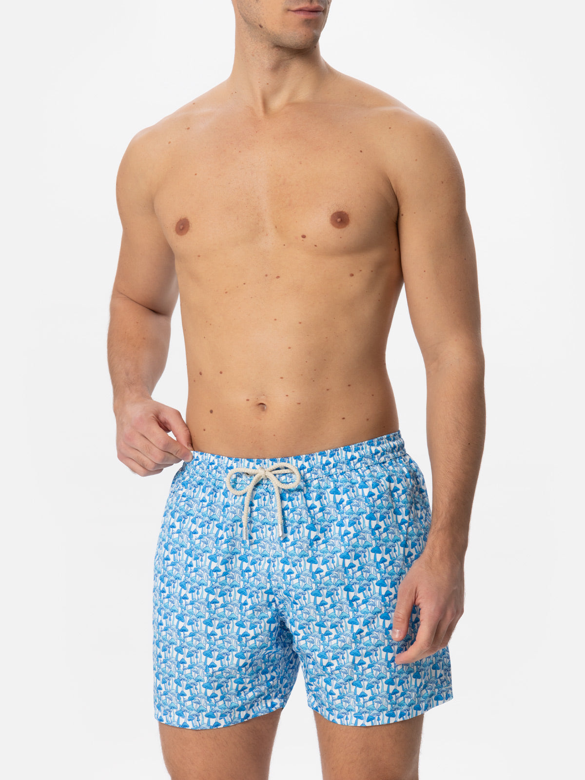 Man light fabric swim shorts with mushrooms print - MC2 Saint Barth