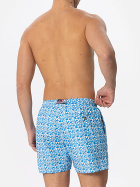 Man light fabric swim shorts with mushrooms print - MC2 Saint Barth