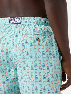 Costume mare Lighting Micro verde chiaro con stampa paloma all-over