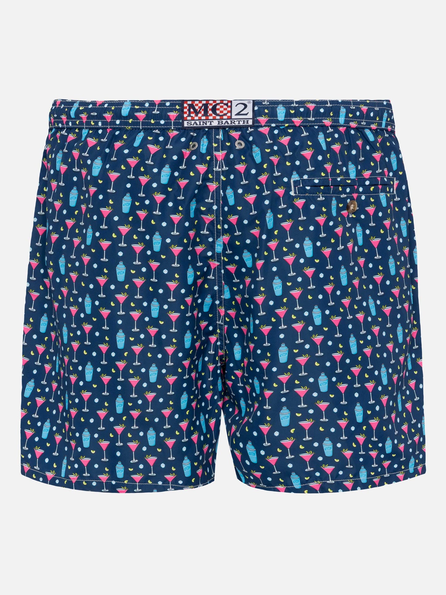 Lightweight fabric swim shorts Lighting with cocktail print - MC2 Saint Barth