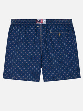 Bañador corto Navy Lighting Micro con estampado de mini salvavidas 