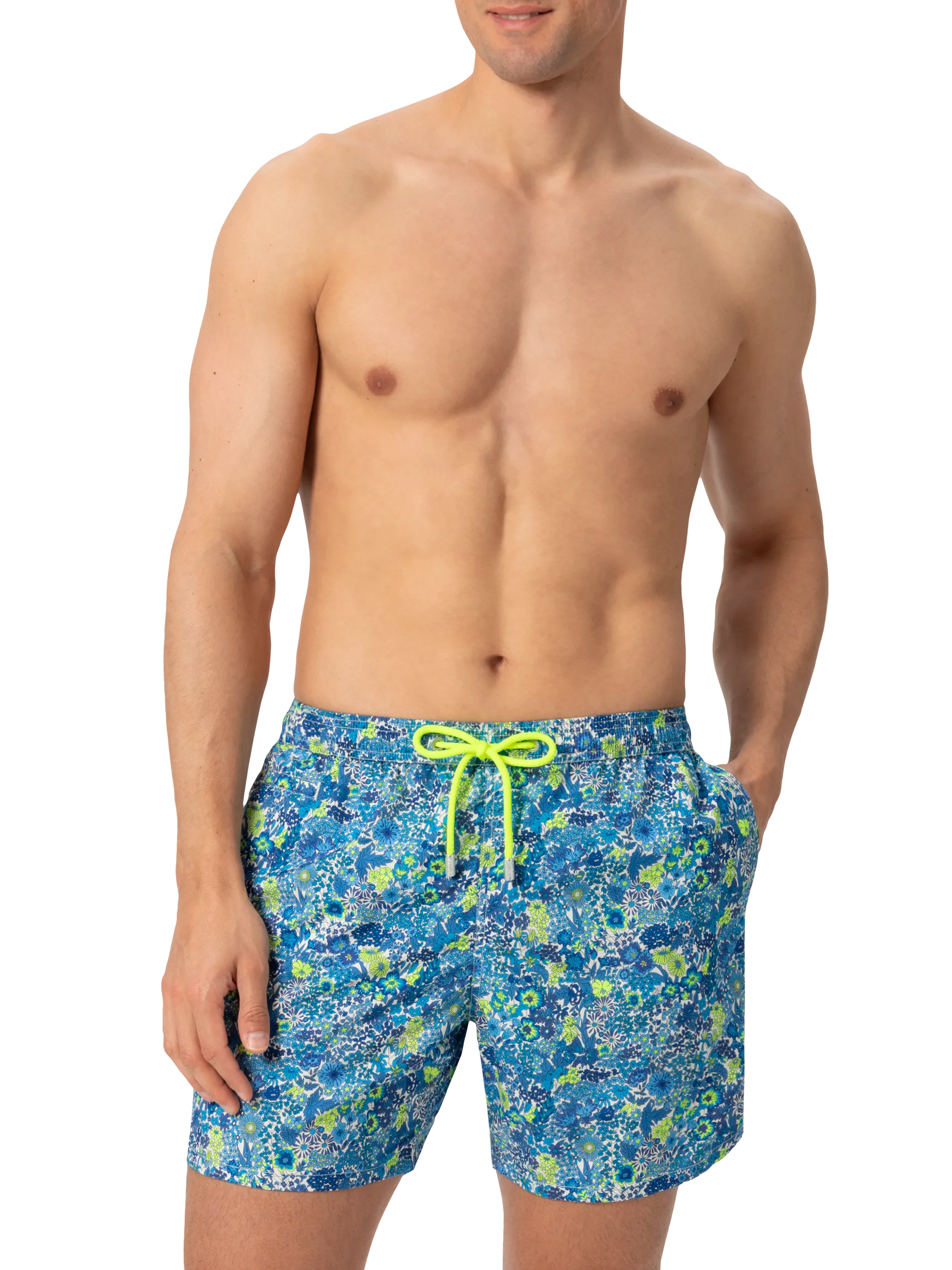 Lightweight fabric swim shorts Lighting with Margaret Annie print | MADE WITH LIBERTY FABRIC - MC2 Saint Barth
