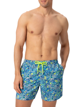 Lightweight fabric swim shorts Lighting with Margaret Annie print | MADE WITH LIBERTY FABRIC - MC2 Saint Barth