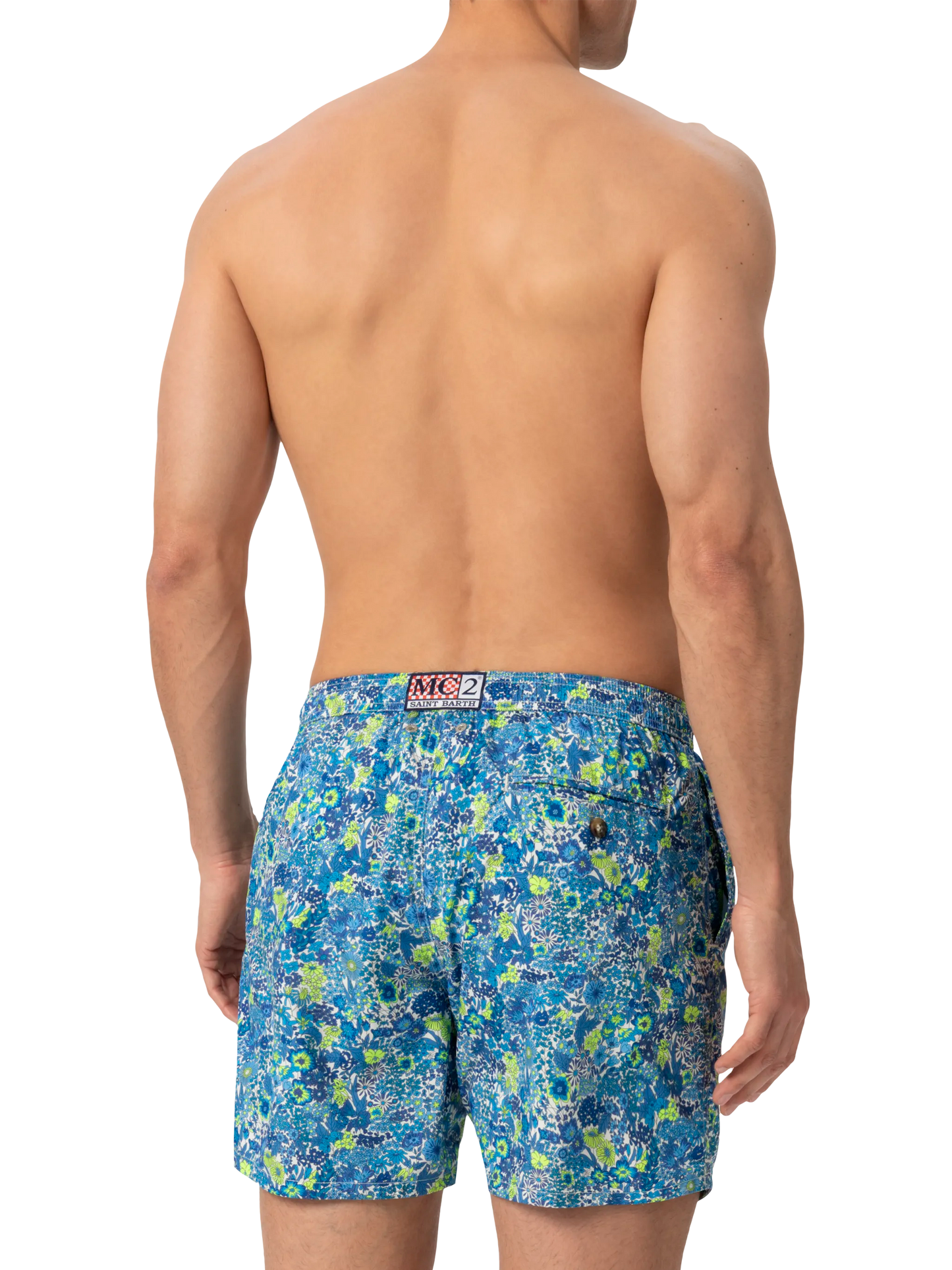Lightweight fabric swim shorts Lighting with Margaret Annie print | MADE WITH LIBERTY FABRIC - MC2 Saint Barth