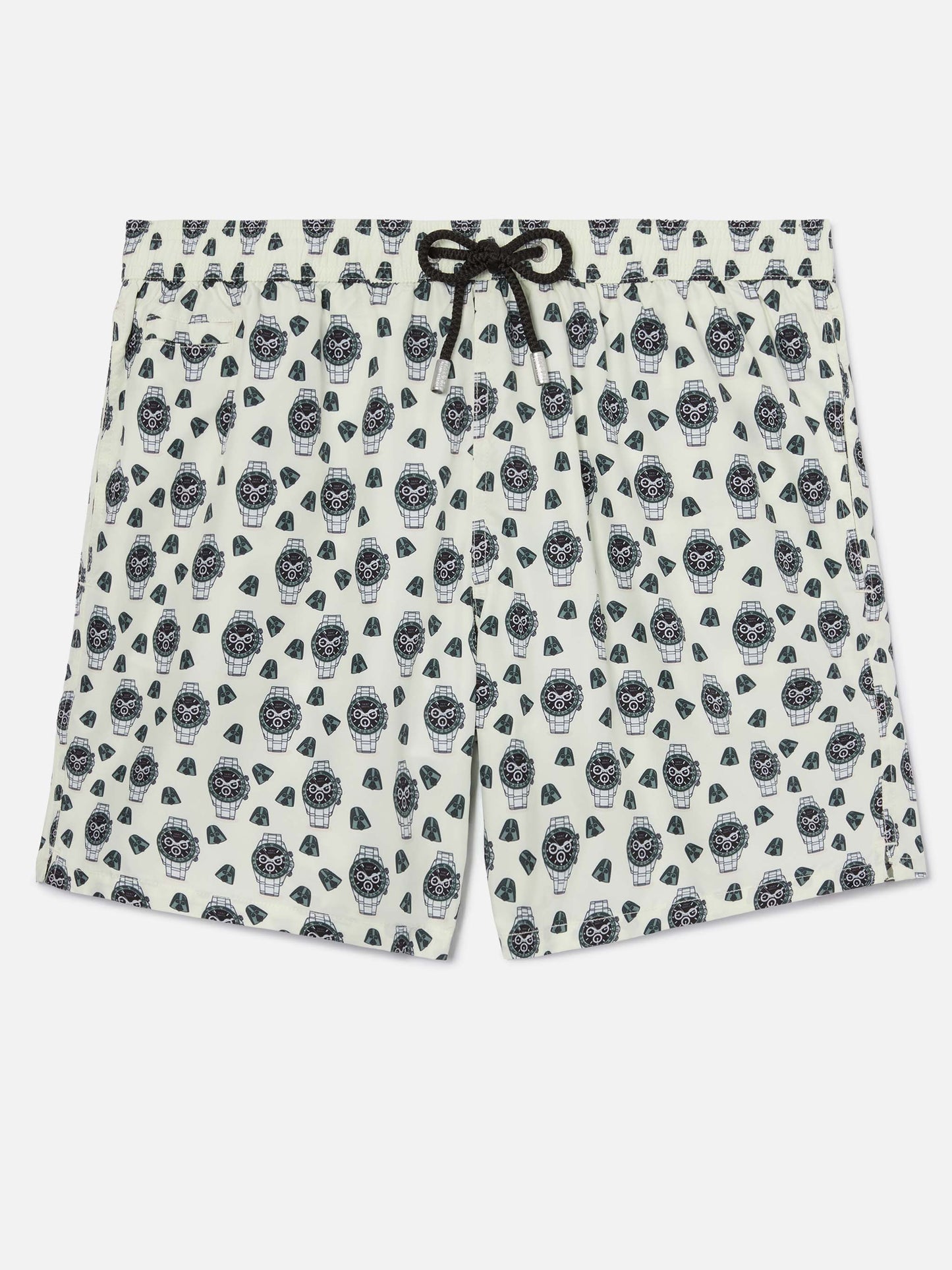White Lighting Micro swim shorts with watch in the night print