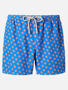Lightweight fabric swim shorts Lighting with paisley  print
