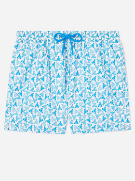 Short de bain Lighting Micro Fantasy à imprimé homard blanc 