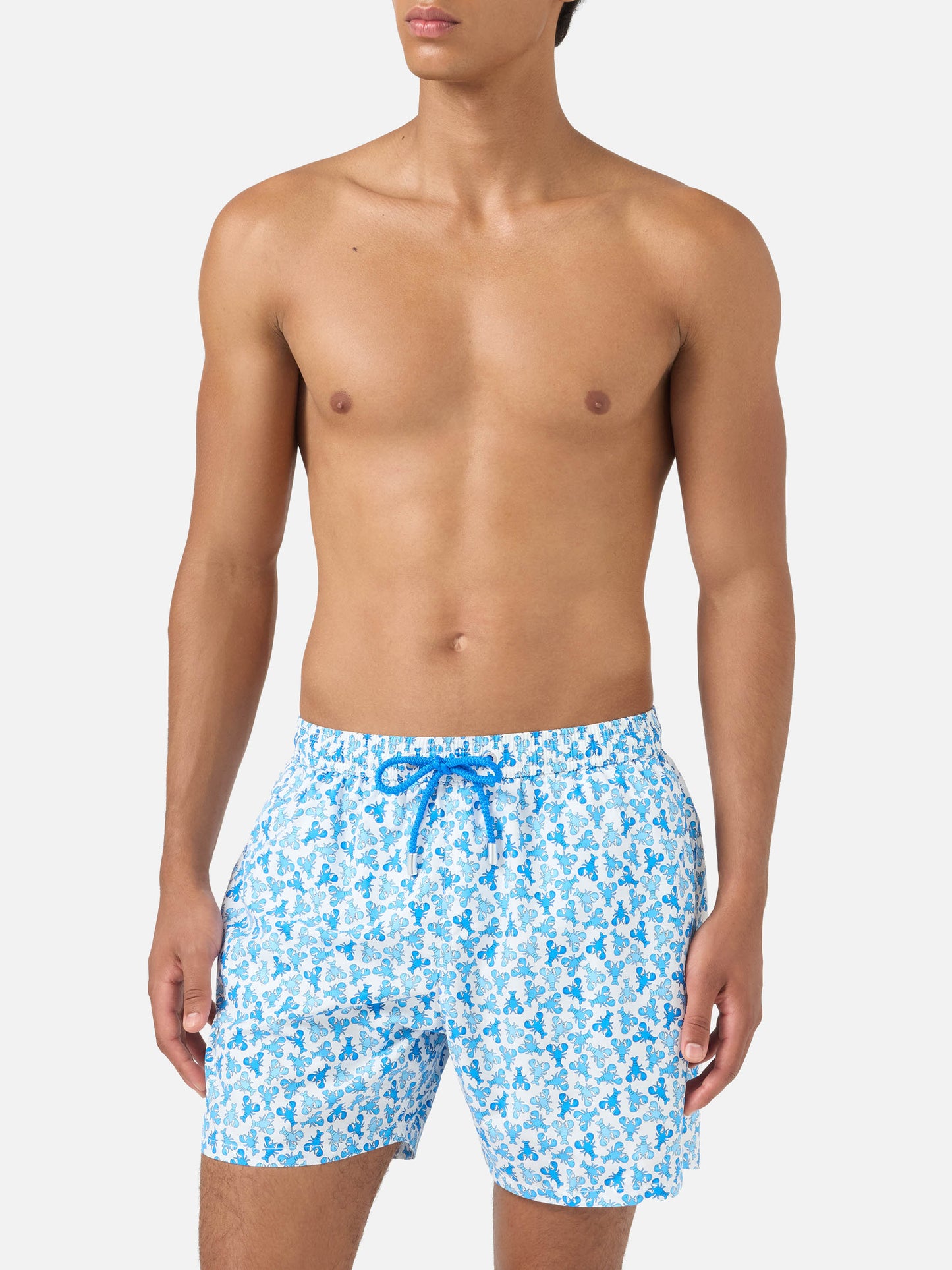 Badeshorts Lighting Micro Fantasy mit weißem Hummer-Print 