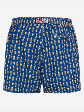 Badeshorts für Herren aus leichtem Stoff Lighting Micro Fantasy mit Vov Bombardino-Aufdruck | VOV SPECIAL EDITION